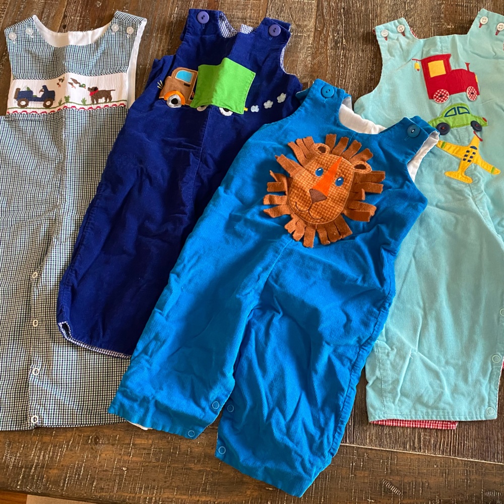 12 month boys rompers. Banana split, mulberry street, Bailey boys